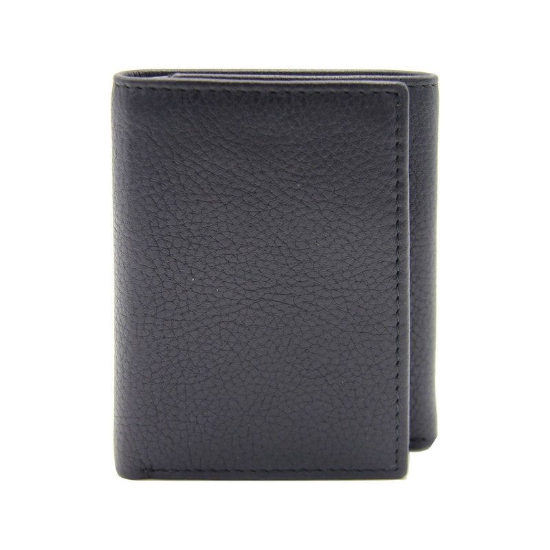 Men's RFID Protected Leather Trifold Wallet - Black