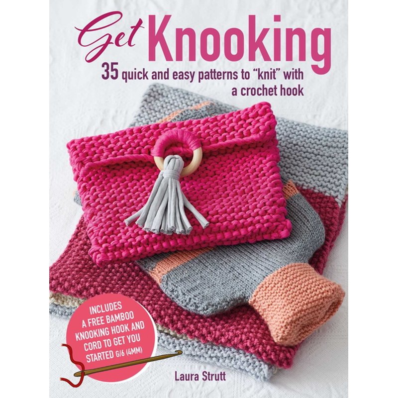 Knooking Craft Pattern Book with Free Crochet Hook for Beginners