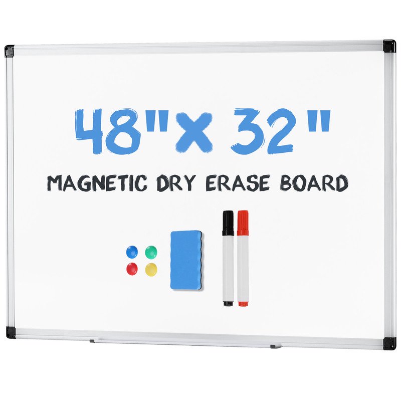 Magnetic Dry Erase Board with Aluminum Frame - Multiple Sizes & Pack Options