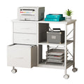 Mobile File Cabinet with 3 Fabric Drawers & Open Shelf - Office Storage