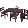 Children's Table and Chair Set - 4-Piece Kids Furniture with Rectangular Table - Multiple Colors