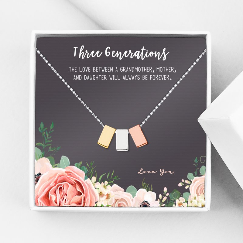 Dainty Jewelry Gift Set for Mom Grandma Daughter - Multi-Color Cube or Infinity Rings