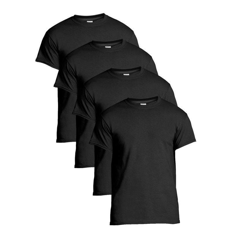 Men's Cotton Short Sleeve Crew T-Shirt 4-Pack - Basic Everyday Tees