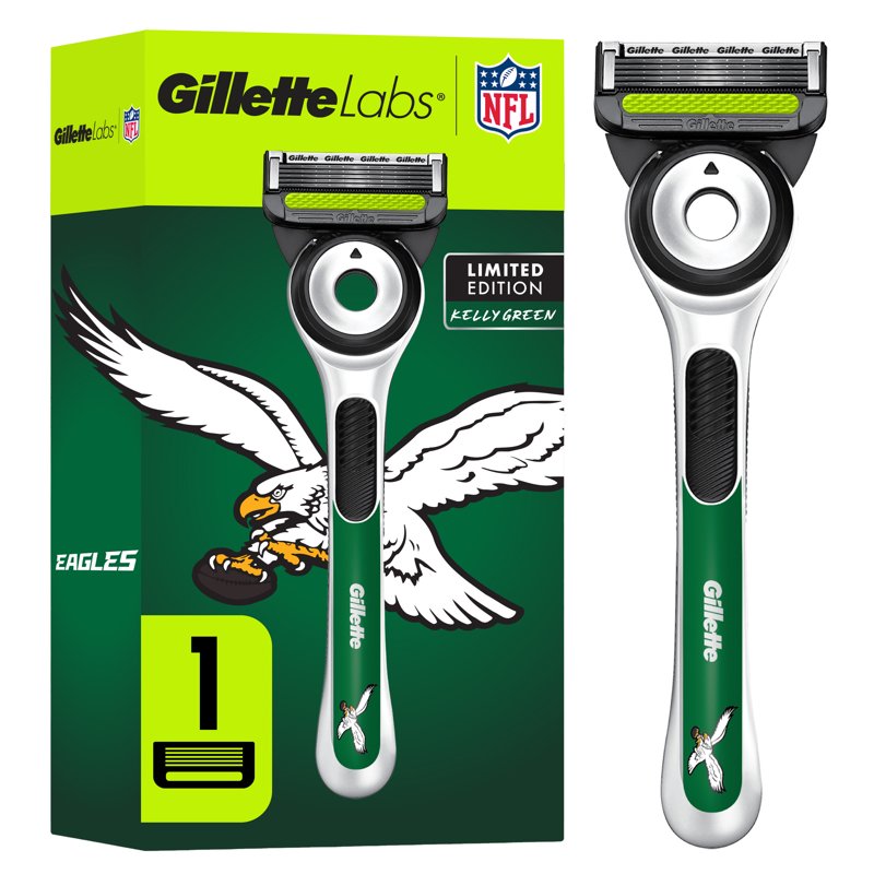 GilletteLabs Philadelphia Eagles Razor – Special Edition, 1 Handle & 1 Blade Refills