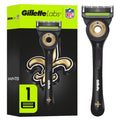 GilletteLabs Special Edition Saints Razor with Exfoliating Bar – 1 Handle & 1 Blade Refills