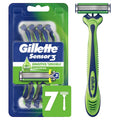 Disposable Men's Razor with 3 Blades, Sensitive Skin, 7 Count