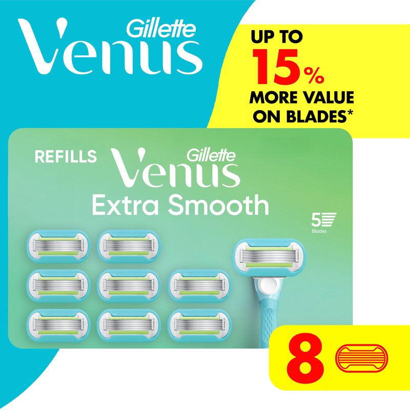 Women’s Razor Blade Refills for Smooth Shave - 8 Count