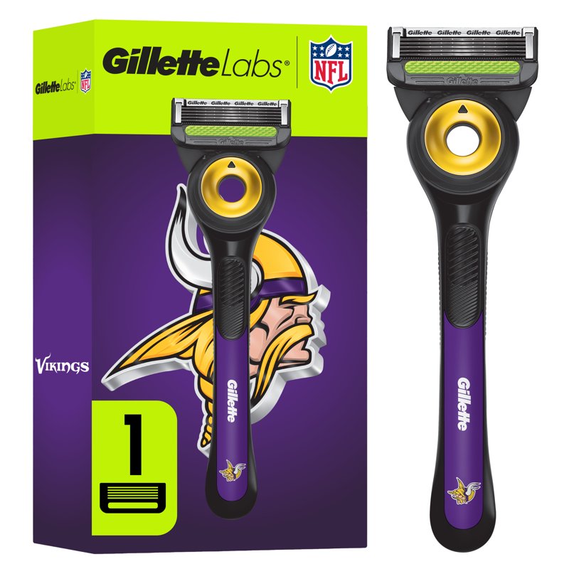 Men's Gillette Razor for Game Day with Exfoliating Bar & Blade Refill