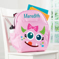 Personalized Girl Monster Backpack for School & Travel - Custom Name