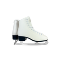 Girls Vegan Leather Figure Skates with Furry Liner - Beginner Indoor Outdoor Ice Skates