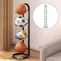 Vertical Sports Equipment Storage Rack Multi-Layer Metal Organizer for Basketball Football Volleyball