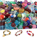 Bulk Glass Beads for Jewelry Making Assortment - 2 lb DIY Craft Supplies