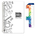 Student Planner 2026-2027 Matrix Style 5.5x8.5 Inch with Stickers & Ruler
