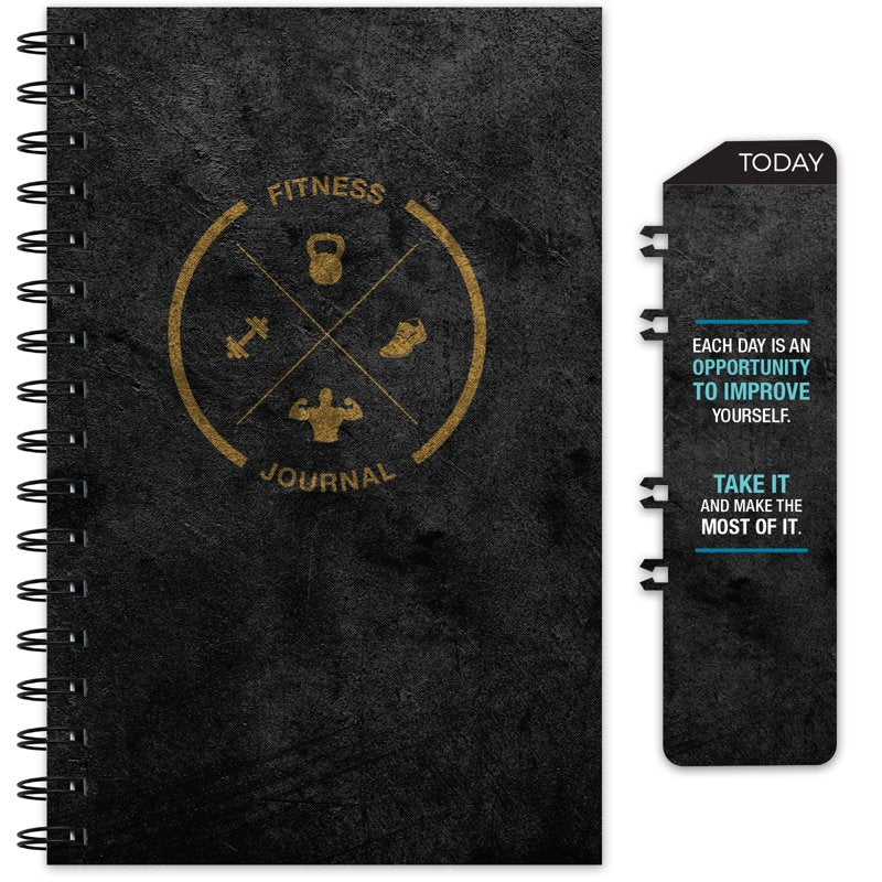 Fitness Journal with Workout & Nutrition Tracking, Durable Cover & Bookmark