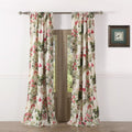 Botanical Curtain Panel Set - 84x42 Inches, 4-Piece Outdoor Window Drapes