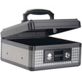 Small Cash Box with Key Lock & Removable Tray, Compact Money Storage Safe