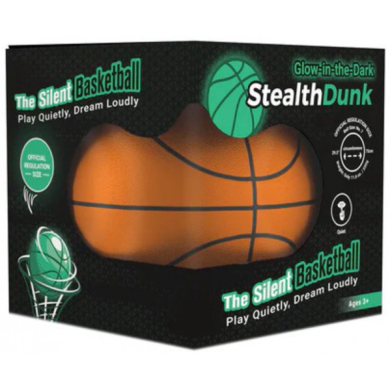 Glow-in-the-Dark Foam Basketball No. 7 - Regulation Size Indoor Outdoor Play