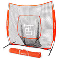 Baseball Softball Practice Pitching & Hitting Net - 7x7 ft Training Aid