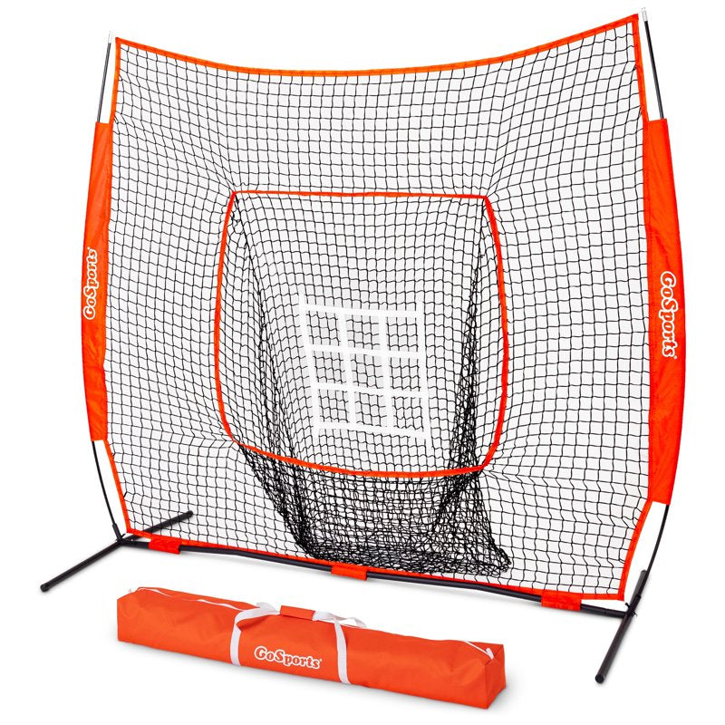 Baseball Softball Practice Pitching & Hitting Net - 7x7 ft Training Aid