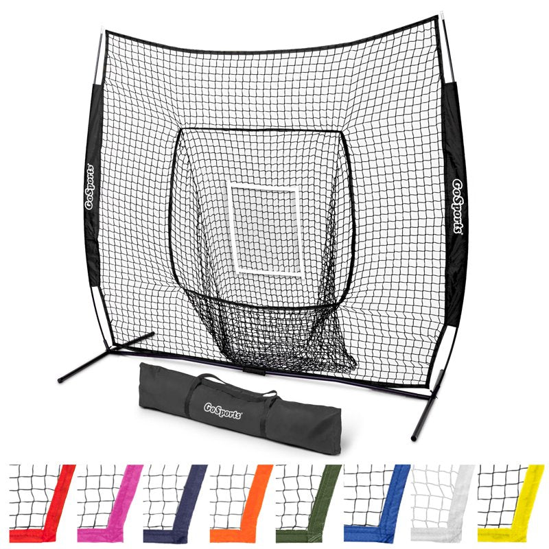 Baseball & Softball Practice Hitting and Pitching Net 7x7 ft Training Aid