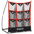 Baseball & Softball Pitching Target Net - 9 Pocket Strike Zone Practice Aid, 49x30 Inches
