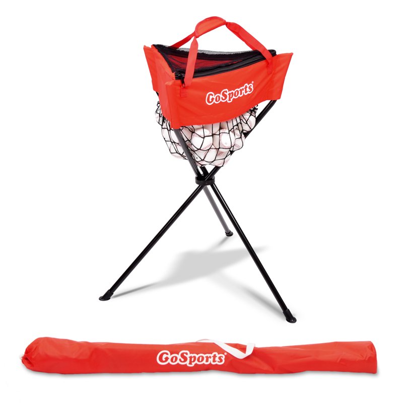 Baseball & Softball Ball Caddy with Carrying Bag - Portable Ball Storage for Coaches & Players