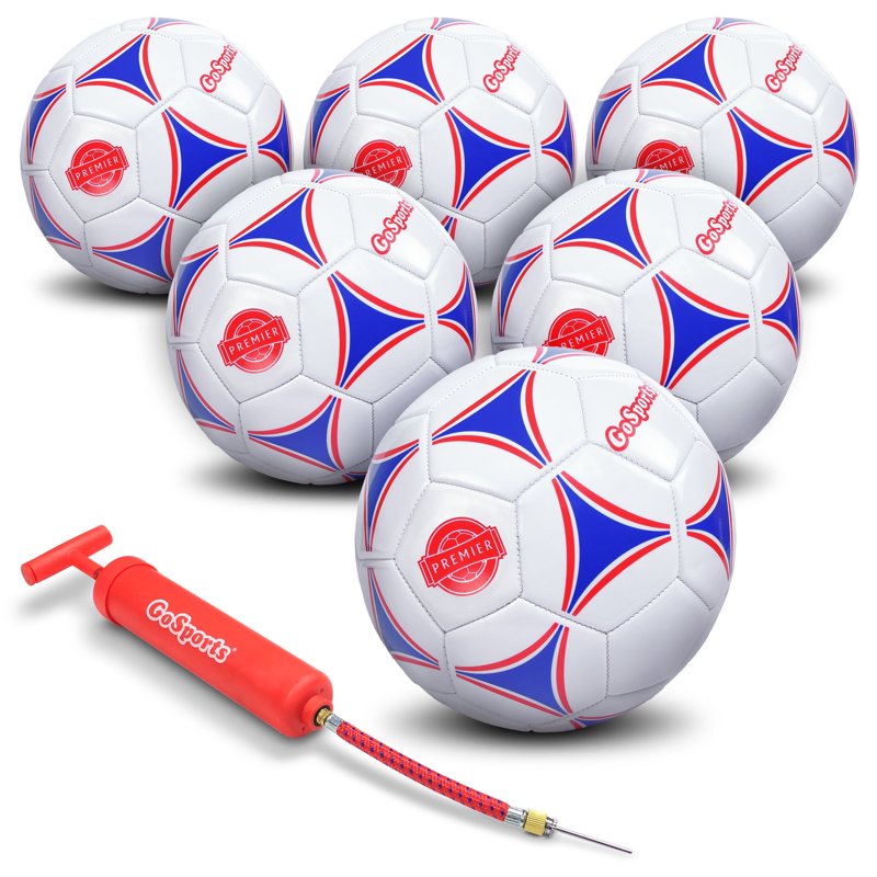GoSports Premier Soccer Ball with Premium Pump - Size 4 (6 Pack) Variation: 4