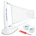 Pool Volleyball Net Set with Water Volleyballs & Pump - Adjustable, Durable Splash Net for Inground Pools