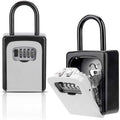 Waterproof Portable 4-Digit Combination Key Lock Box with Removable Shackle for Home & Outdoor Security