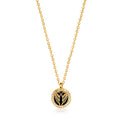 Gold Angel Wing Aromatherapy Diffuser Necklace - Essential Oil Jewelry with Rhinestones