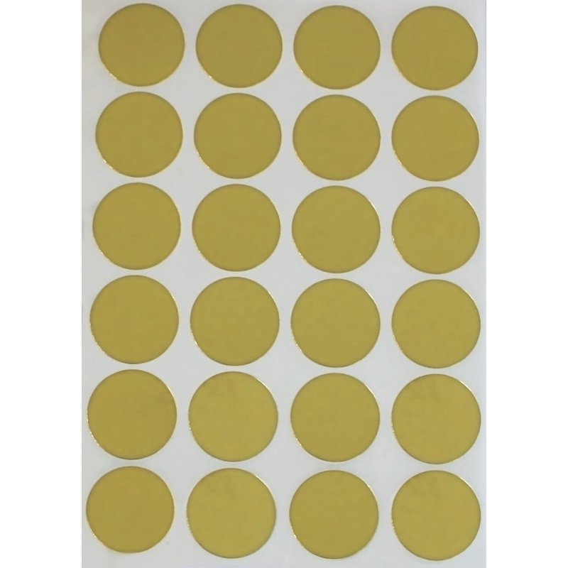 Gold Dot Stickers - 25mm Circular Labels for Office, Crafts & Packaging, 120 Pack
