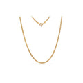 Gold Over Sterling Silver Bismark Chain Necklace 22 Inch - Elegant Italian Design