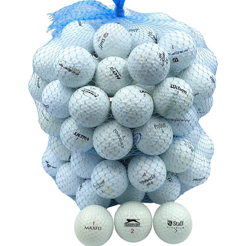 Golf Ball Planet 100 Assorted Recycled Golf Balls 4A/3A Condition - Variation: 100