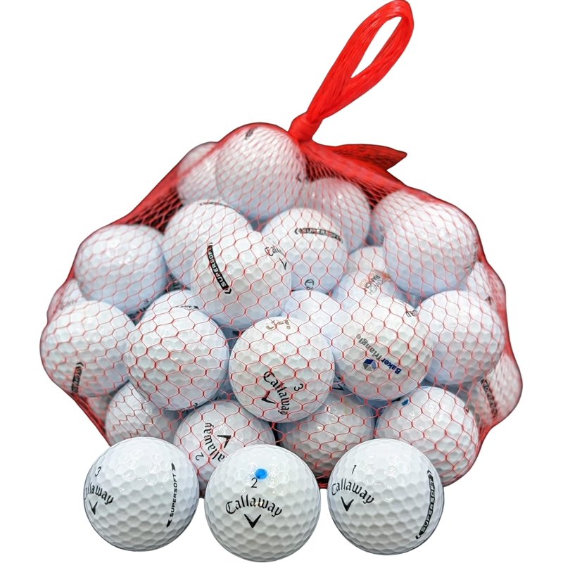Golf Ball Planet Callaway Supersoft Recycled Golf Balls – 50 Pack, 5A Mint White