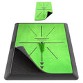 Golf Hitting Mat with Swing Path Feedback and Replaceable Turf - Indoor Outdoor Practice Equipment