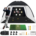 Golf Practice Net 10x7 Ft with Multi-Target Turf Mat Balls & Bag