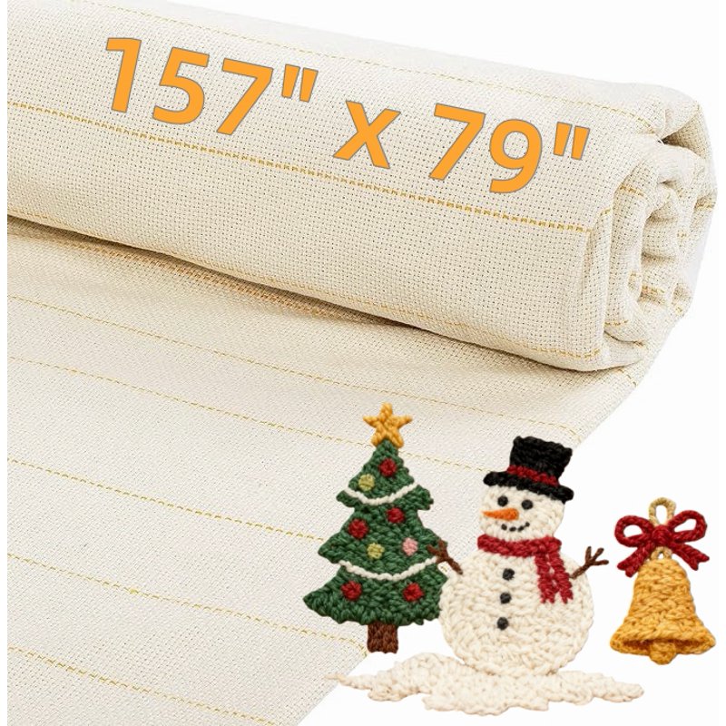 Large Tufting Cloth for Rug Making - 78.7 x 78.7 Inch DIY Punch Needle Fabric