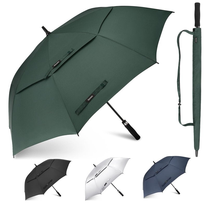 Large Automatic Golf Umbrella with Double Canopy Windproof & Waterproof