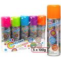 5 Pack Washable Sidewalk Chalk Spray for Outdoor Art - Vibrant Colors