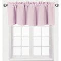 Modern Pink Blackout Valance Curtains 54 x 18 Inch - Rod Pocket Window Treatment