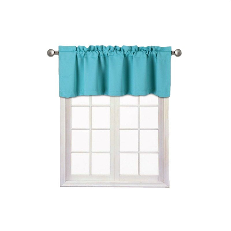 Blackout Window Valance Curtain with Rod Pocket - 54 x 18 Inches