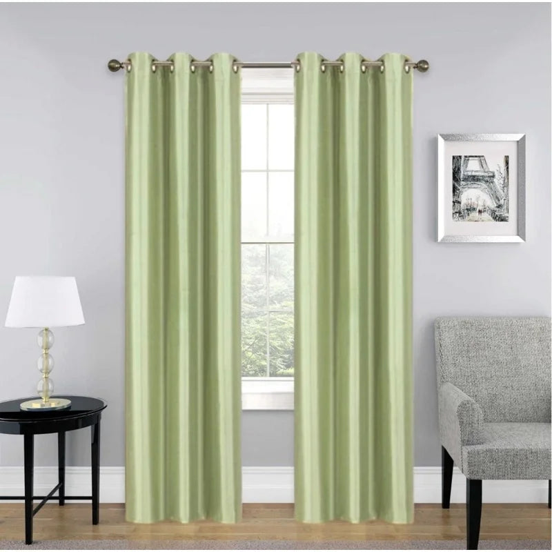 Blackout Window Curtain Drapes Set of 2 - Room Darkening Grommet Panels for Bedroom & Living Room