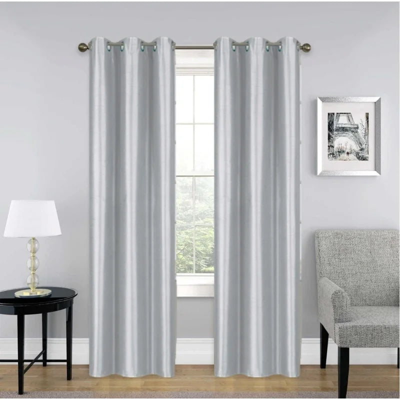 Blackout Window Curtain Drapes Set of 2 - Room Darkening Thermal Grommet Panels