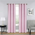 Blackout Window Curtain Drapes Set of 2 - Light Pink, 35 x 84 Inches