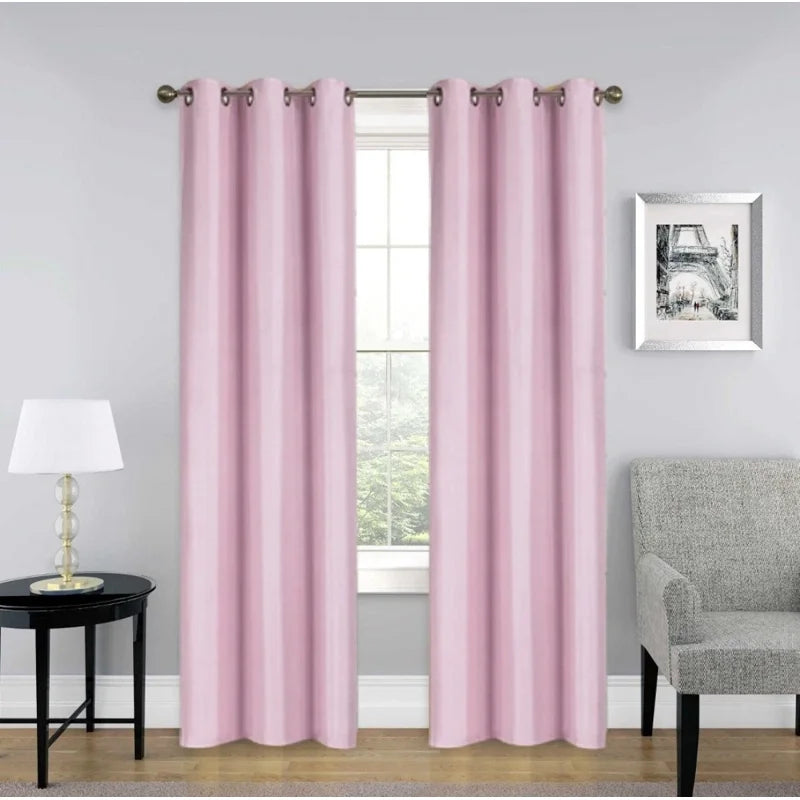 Blackout Window Curtain Drapes Set of 2 - Light Pink, 35 x 84 Inches
