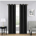Blackout Window Curtain Drapes Set of 2 - Room Darkening Grommet Panels for Bedroom & Living Room