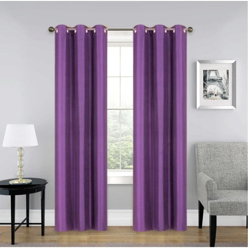 Blackout Window Curtain Drapes - Set of 2, 35 x 84 inches, Room Darkening, Noise-Reducing, Grommet Top, Multiple Colors