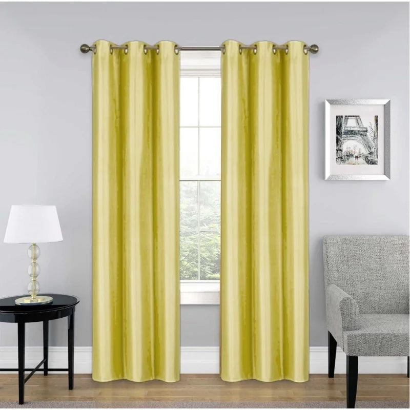 Blackout Window Curtain Drapes Set of 2 - Room Darkening Grommet Panels for Bedroom & Living Room