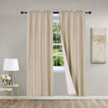 2-Piece Lined Curtain Panels with Rod Pocket - Multiple Colors, 37x95 Inches