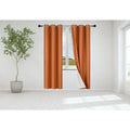 Blackout Window Curtain Panel Set - Foam Lined Grommet Curtains 35x84 in - Solid Color